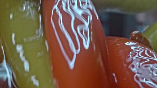 高清实拍美食蔬菜泡菜辣椒视频素材模板下载