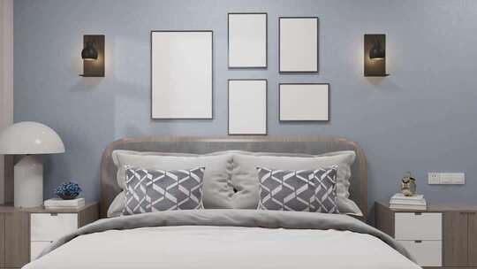 现代卧室空间展示空镜合集