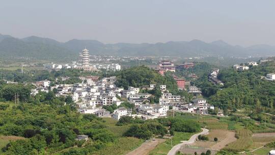 航拍贵州贵阳青岩古镇风光