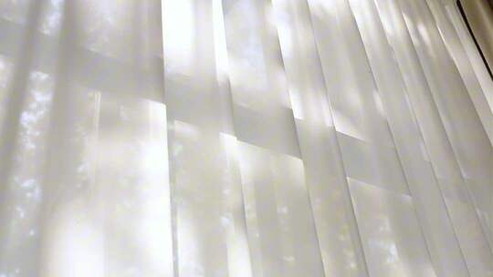 秋天窗帘窗纱白色窗帘房间落地窗