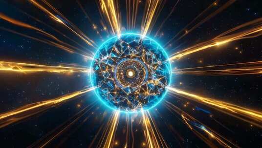 科技感光线粒子能量球特效