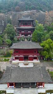 广元皇泽寺景区航拍风景