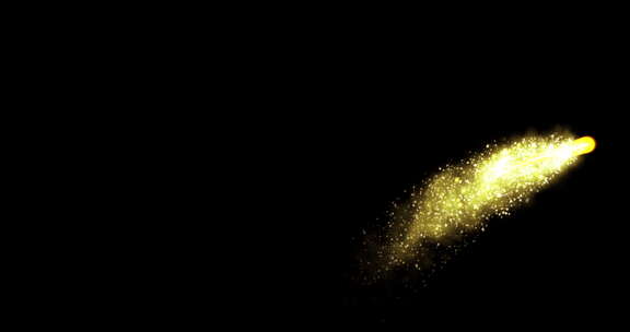 金色粒子光线路径动画