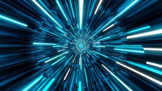 科技感蓝色隧道穿梭背景