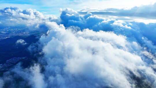 航拍深圳地标 梧桐山