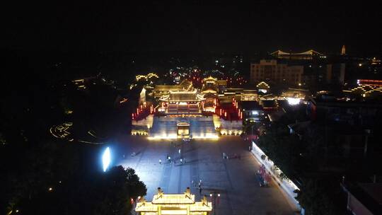 航拍 江西 赣州 江南宋城 4A 景区 夜景