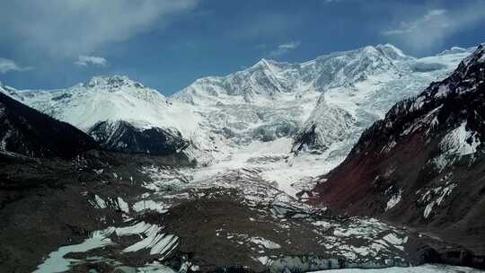 航拍西藏林芝波密米堆冰川风光