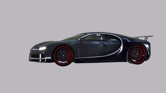 3D跑车-黑色