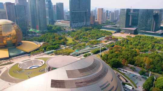 浙江杭州城市风景视频素材航拍