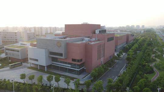 上海戏剧学院4K航拍视频素材模板下载