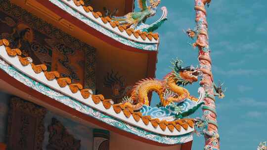 泰国邦盛中国寺庙建筑外观