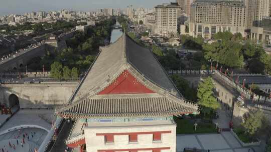 西安 城墙 鼓楼 永宁门 南门 广场 古建筑