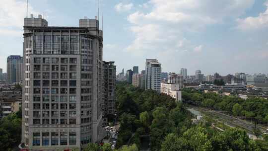 浙江杭州城市风光航拍