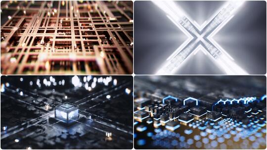 科技芯片人工智能智造微观纳米制程场景穿梭