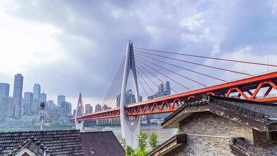 重庆渝中半岛东水门大桥延时