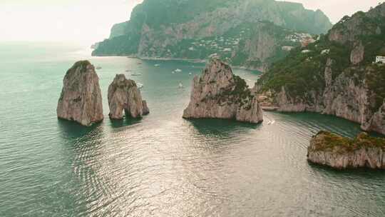 卡普里岛，岛屿，悬崖，海