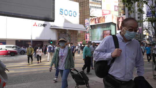 热闹香港街景视频素材模板下载