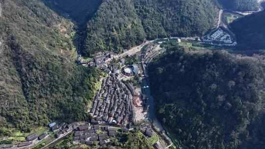 湖南湘西吉首矮寨峡谷航拍