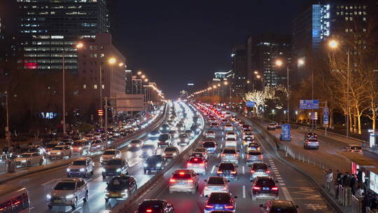 车流空镜 城市夜景车流视频素材模板下载