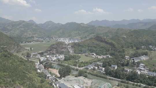 新农村景区乡村旅游山水风光航拍视频素材模板下载