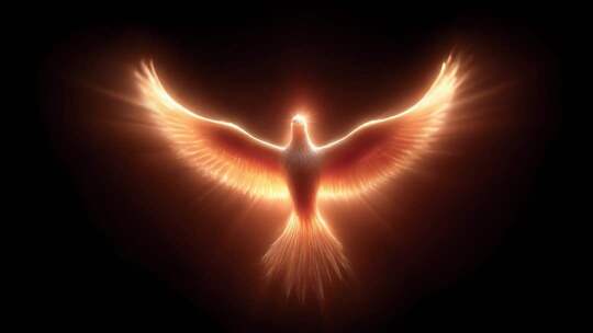 光芒四射的飞鸟象征希望与光明