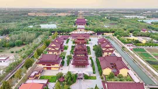 海岛金山寺寺庙航拍合集