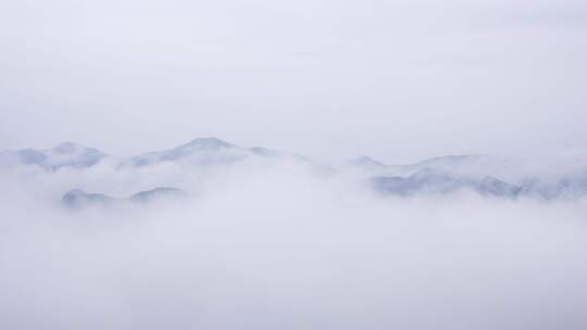 云海高山飞鸟穿梭 空灵意境禅意山水