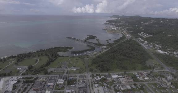 4K美国塞班海岛悬崖大海风光航拍