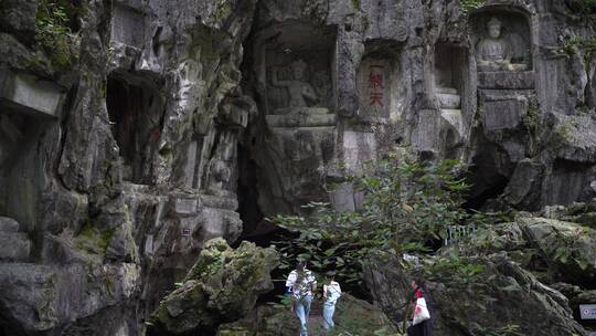 杭州灵隐寺飞来峰塑像