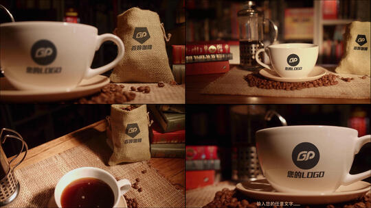 经典复古美式香醇咖啡咖啡豆广告小视频片头