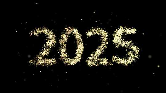 2025年金色粒子特效新年
