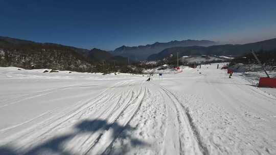 大雪山滑雪第一视角