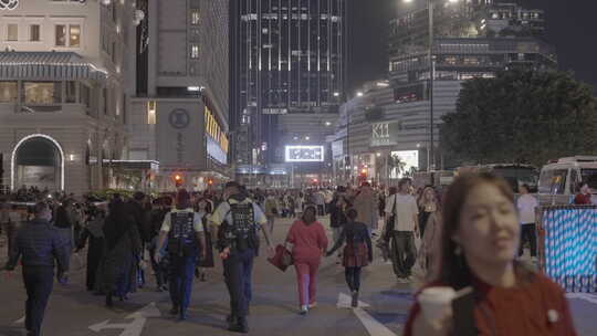 香港2023跨年夜尖沙咀街景夜景
