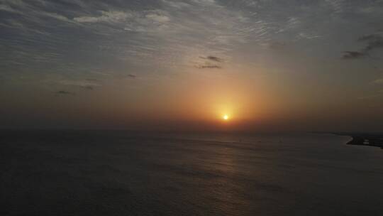 海上夕阳4K航拍原素材视频素材模板下载