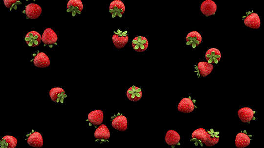 掉落的草莓在阿尔法
