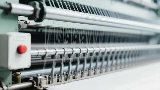 织布机纺织生产画面