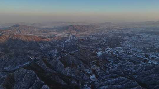 航拍雪景 唯美冬日空镜 立冬 冬至节气