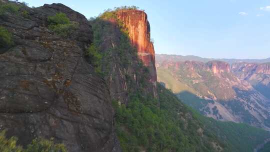 航拍丽江老君山