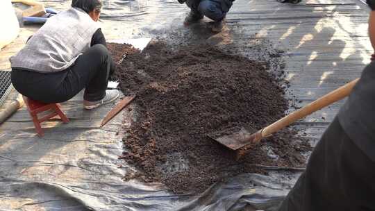 土 种植土 劳作 干活 浇水 翻土