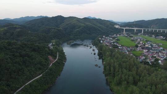 航拍山川河流青山绿水