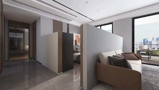 高级客厅卧室装修三维生长效果视频素材模板下载