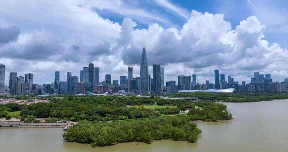 深圳湾航拍延时