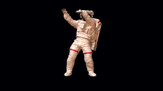 宇航员舞视频素材模板下载