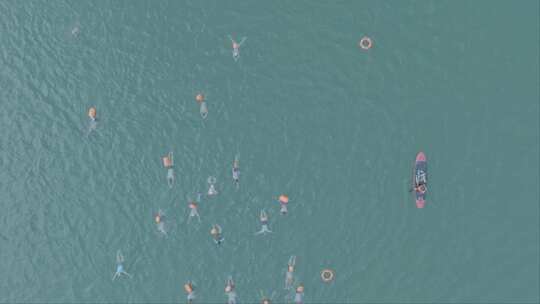 水上桨板救援队在清江·(5)视频素材模板下载