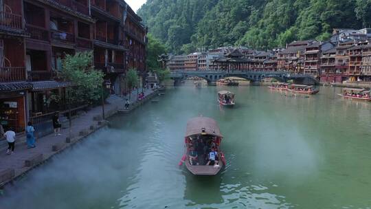 湘西凤凰古城人文风景视频