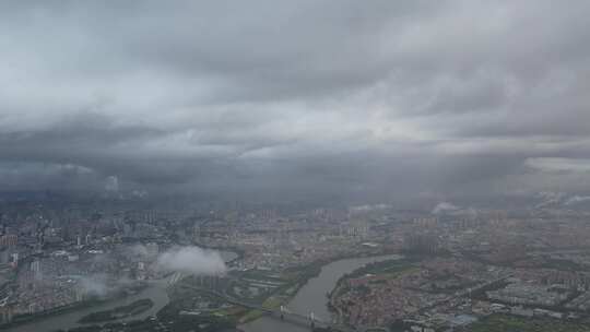 雨后的东莞城区航拍
