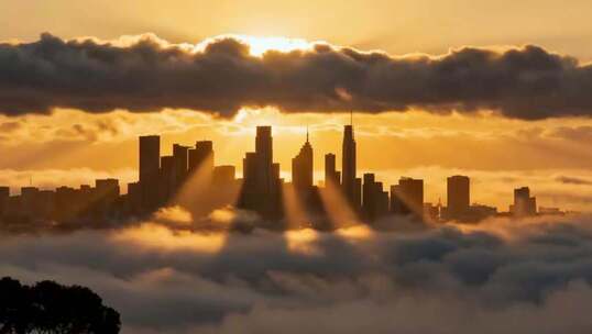 城市云海日出景观