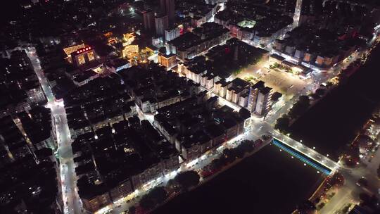 南雄城市夜景航拍