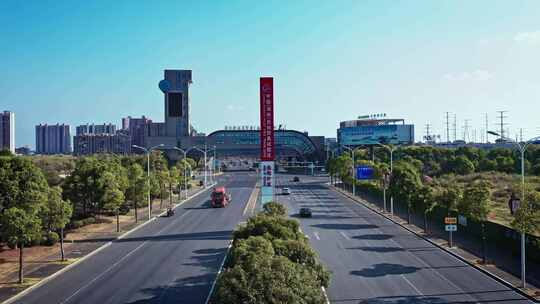 岳阳城陵矶新港区航拍