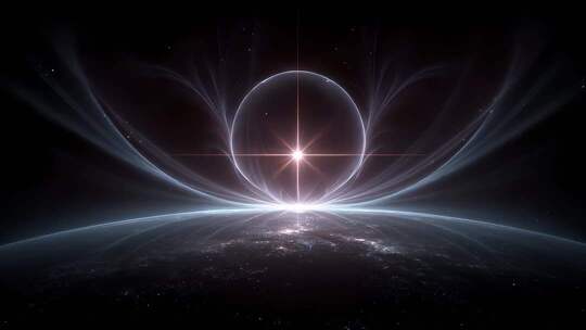 未来科技感宇宙空间能量汇聚绽放